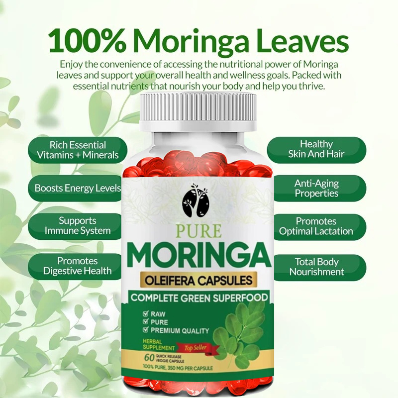 Moringa Capsules -60 Capsules  - огляд і ціна Moringa Leaf Powder