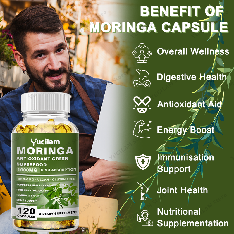 Moringa Organic 1000 mg, 7-in- - огляд і ціна Moringa Leaf Powder