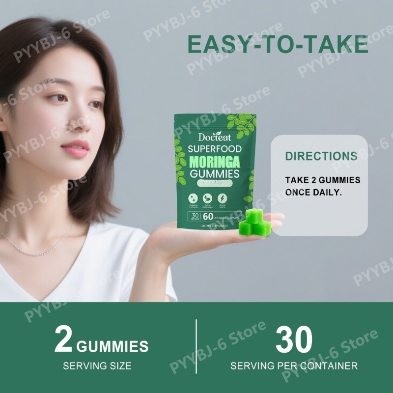 Superfood Moringa Gummies with - огляд і ціна Moringa Leaf Powder