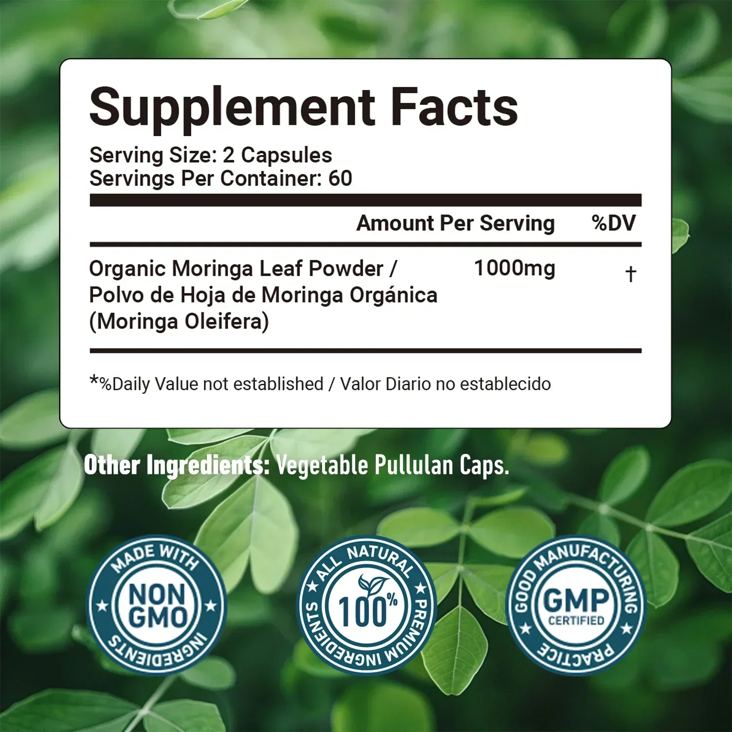 Moringa Capsules - Antioxidant - огляд і ціна Moringa Leaf Powder