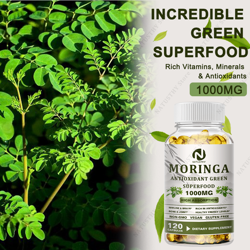 Moringa Organic 1000 mg - With - огляд і ціна Moringa Leaf Powder