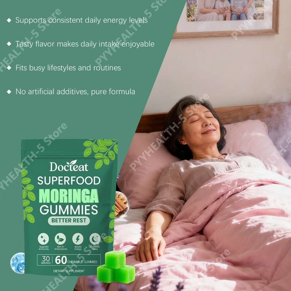 Docteat Moringa Gummies with B - огляд і ціна Moringa Leaf Powder
