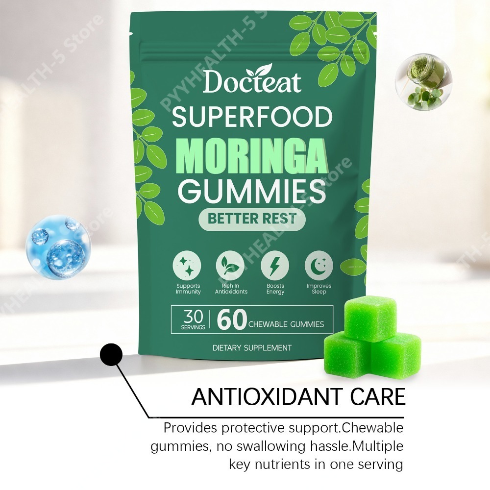 Docteat Moringa Gummies with B - огляд і ціна Moringa Leaf Powder