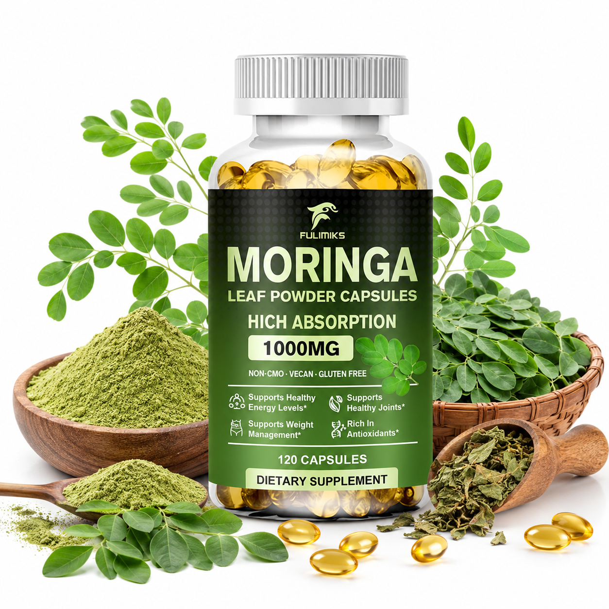 High Absorption Moringa Oleife - огляд і ціна Moringa Leaf Powder