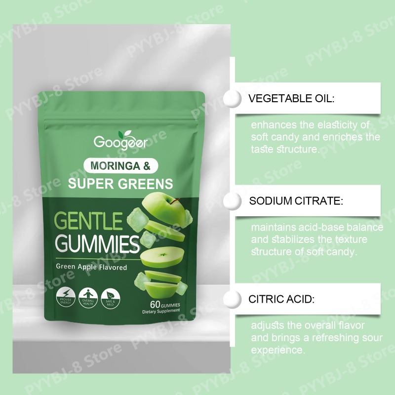 Moringa Gummie Green Apple Fla - огляд і ціна Moringa Leaf Powder