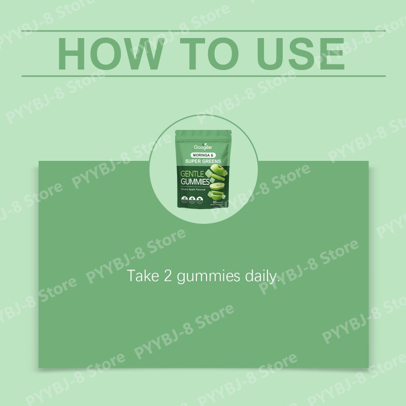 Moringa Gummie Green Apple Fla - огляд і ціна Moringa Leaf Powder