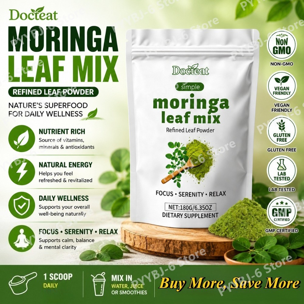 Docteat Moringa Leaf Powder, R - огляд і ціна Moringa Leaf Powder